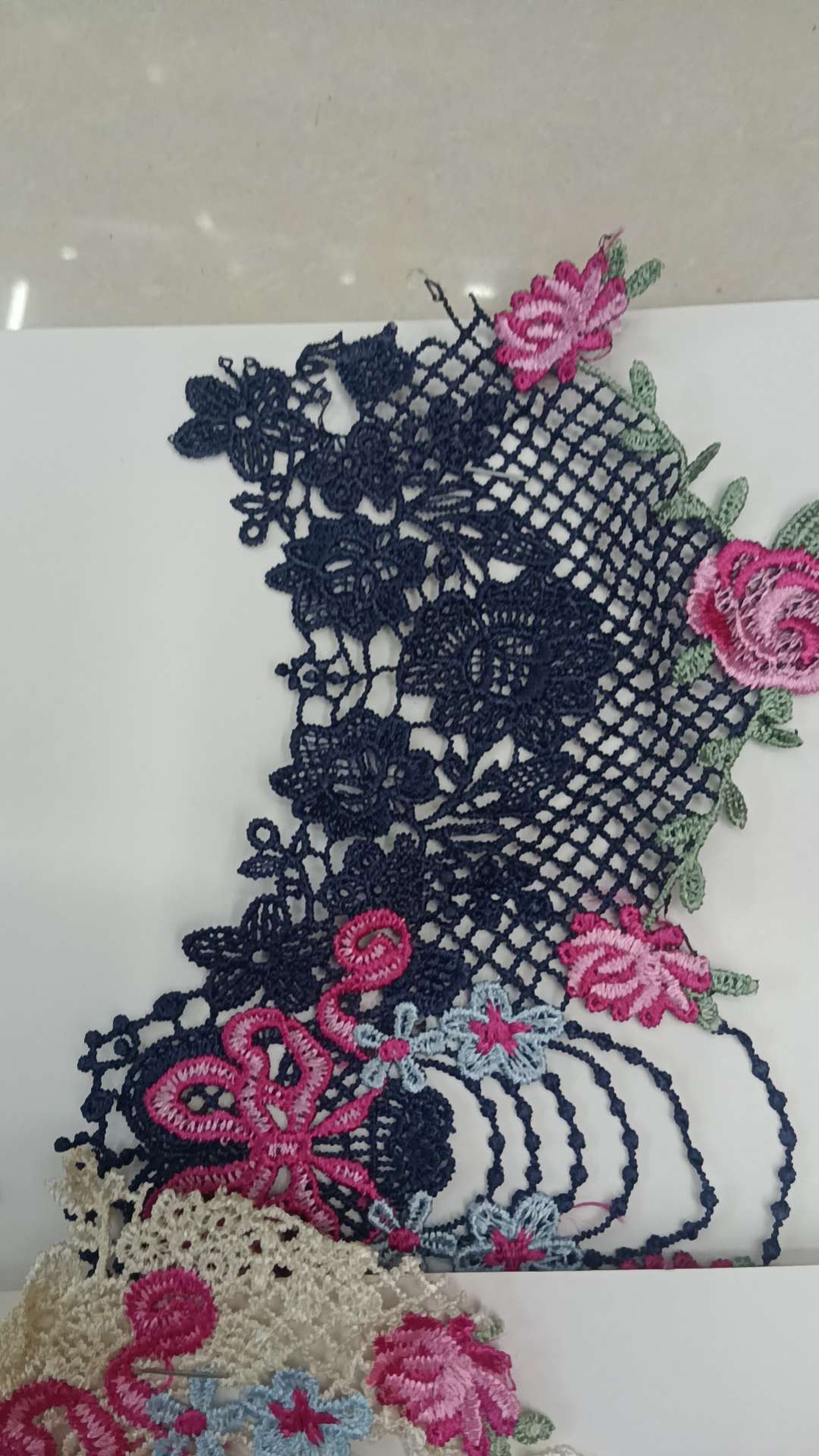 本产品编号ys-123涤纶多色绣花