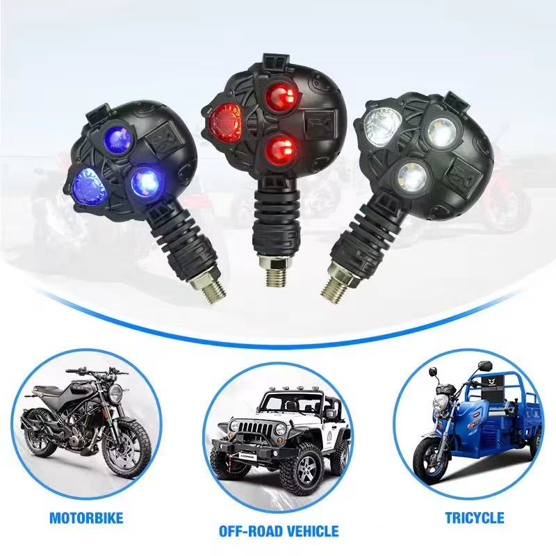 Motorcycle turn signals, led dual-color turn lights, taillights, decorative lights, 12-volt lights, turn signals, corner lights Item Picture
