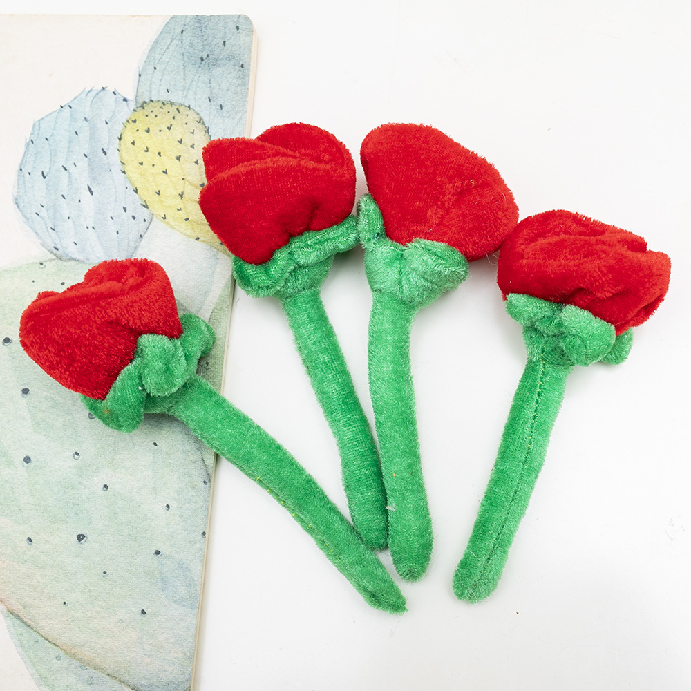 Cross-border cartoon simulation fabric sunflower rose plush toy curtain buckle Valentine's Day bouquet for girls as a gift full figure