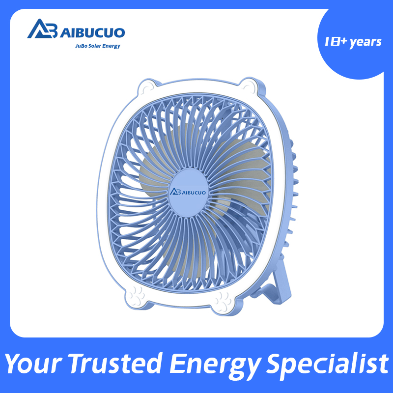 AIBUCUO Cross-border new desktop night light fan wall-mounted home bedroom mini fan with strong wind force and long battery life