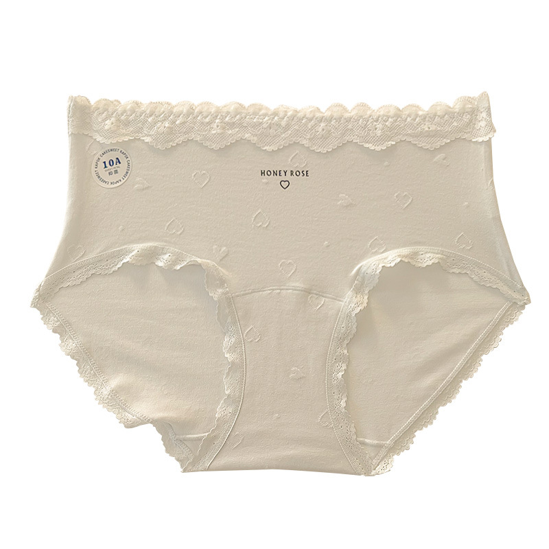 All-cotton autumn and winter extended 10A antibacterial Class a pure cotton underpants for women, comfortable mid-waist triangular shorts for women Item Picture
