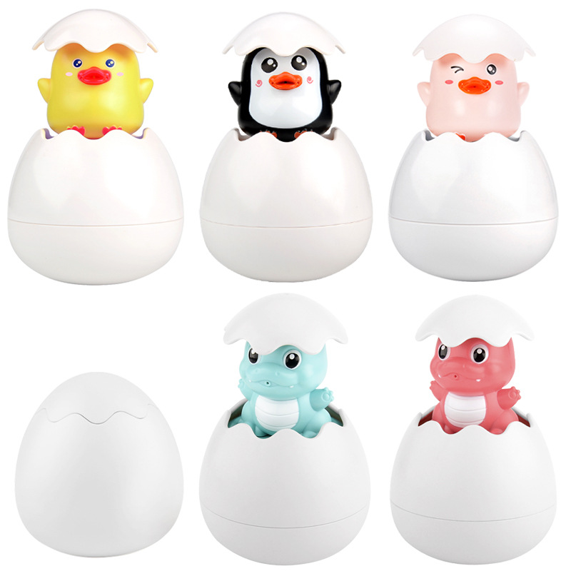 Douyin's same style baby bathroom bathing toy, little yellow duck showerhead, children's bathing and playing in water, penguin floating, water spraying eggs Item Picture