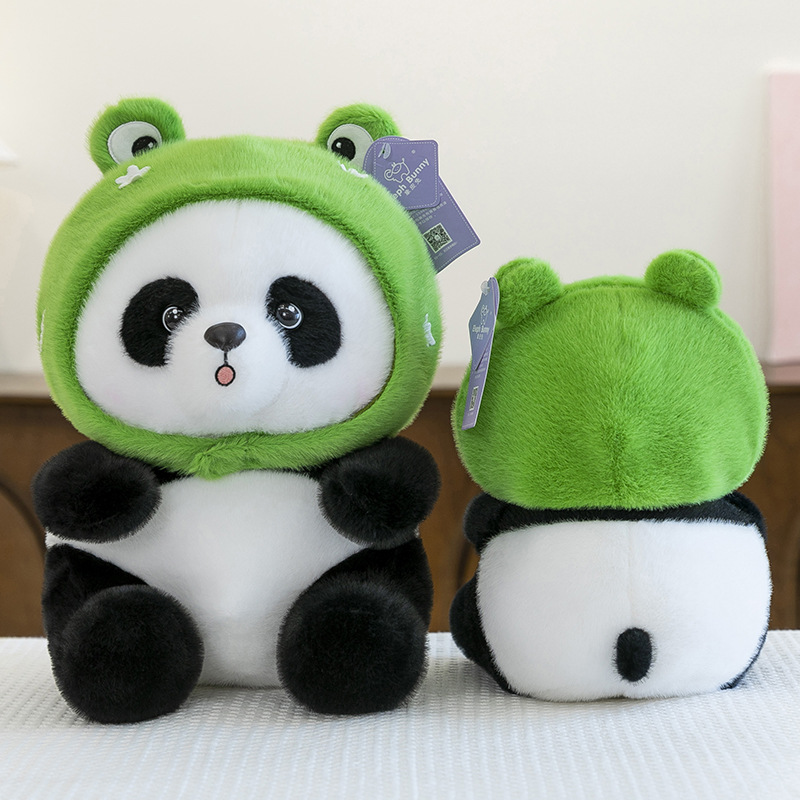 Cross-border new product: Frog and panda, cute national treasure panda doll, children's gift, plush toy, perfect for girls Application Scenario