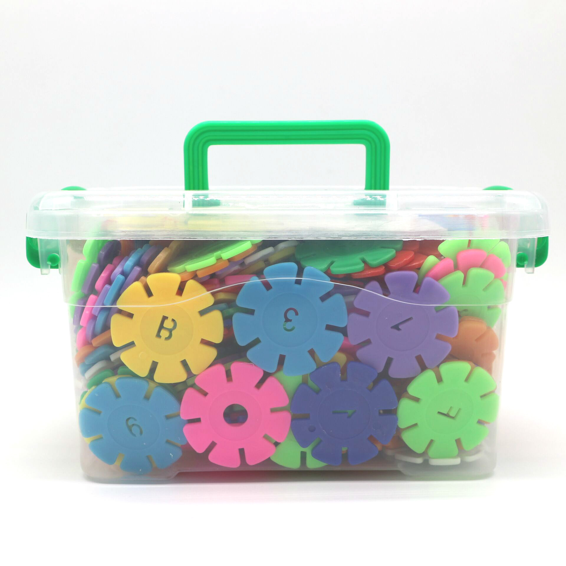 Early education slide, snowflake flake, wooden box packed, plastic assembly, baby and children's intelligence toy manufacturer wholesale Specification drawing
