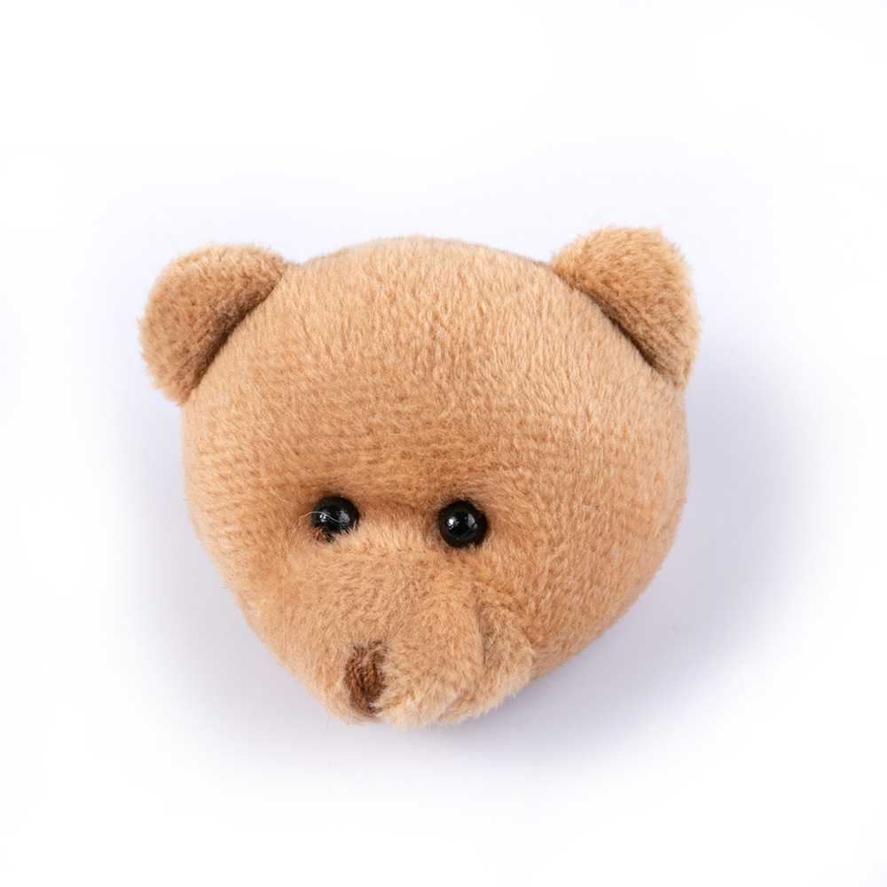 Cartoon accessories, bear brooches, autumn and winter plush Little Di bear head bags, accessories, clothes and accessories, bear heads details Picture