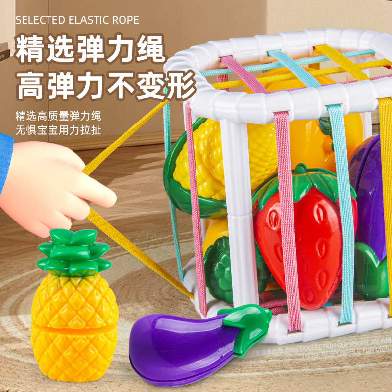 Carefully selected early education toys for infants and toddlers, such as fruit-cutting and Sesselle, for shape and color recognition, and fine motor skills in the hands details Picture