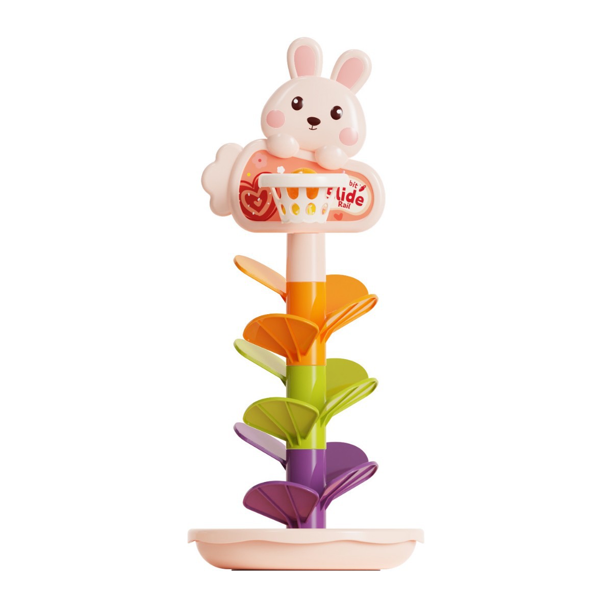Children's stacking game, basketball shooting track, spinning game, infant and toddler rolling ball, basketball shooting, gliding tower, early education hand-held ball toys Item Picture
