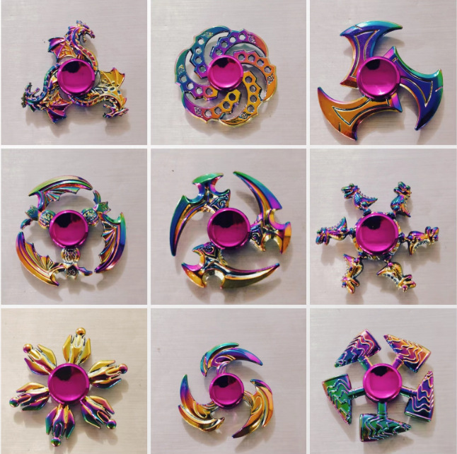 Factory wholesale alloy fidget spinners, colorful fidget spinners, stress-relieving fidget spinners, night market street stalls and small commodities full figure