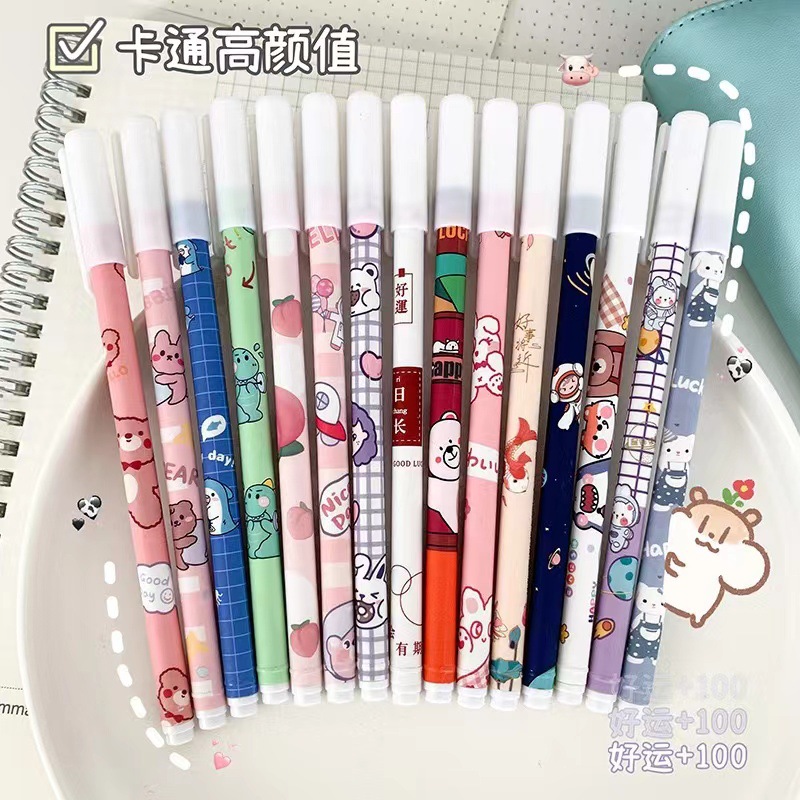 Cap erasable gel pen, high appearance level, student learning supplies, children's writing pen, wholesale in stock, notebook gel details Picture