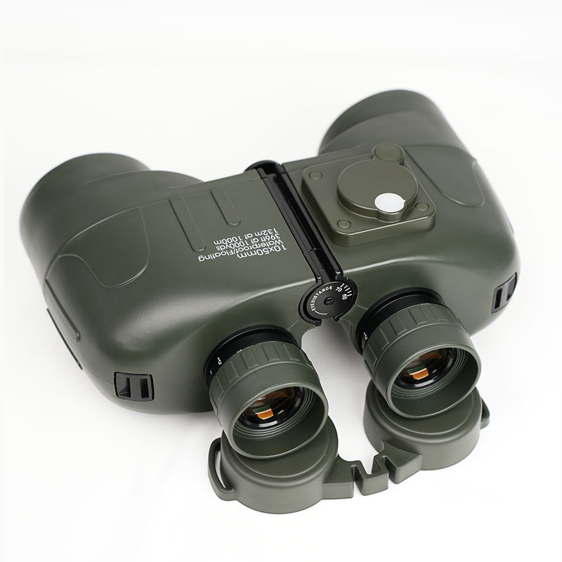 High-Sealed All-Metal 10X50 Compass Distance Measurement Waterproof Telescope, Outdoor Low-Light Night Vision Binoculars details Picture