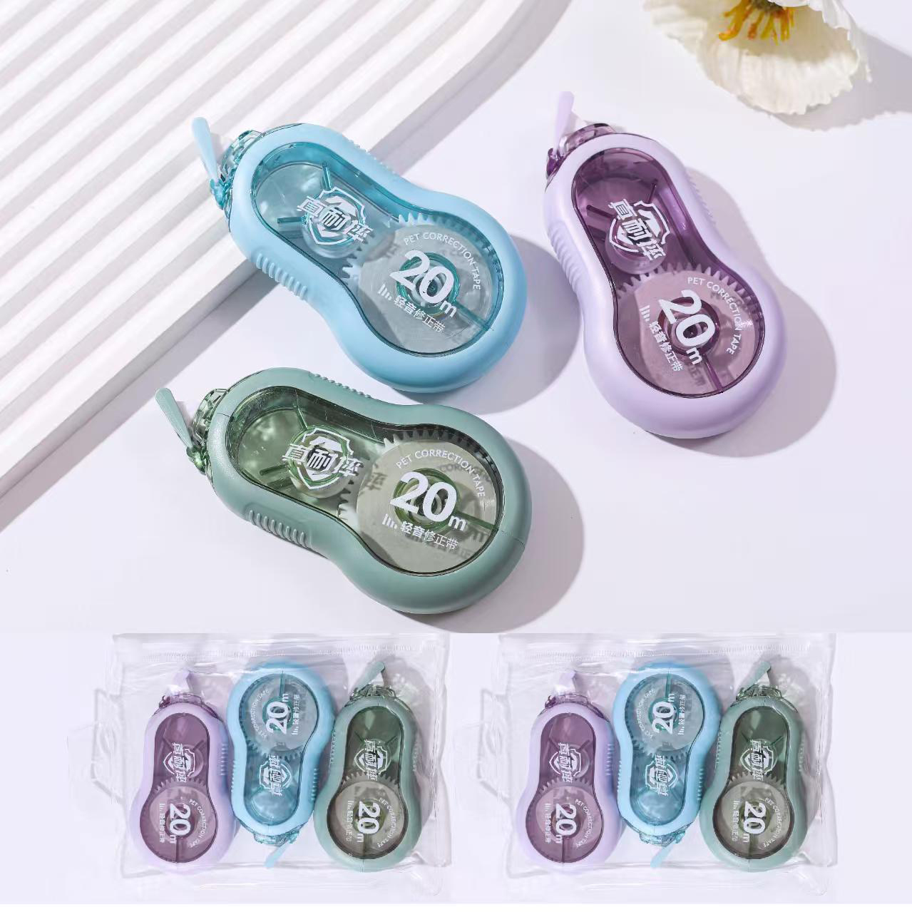 YB-8075 60-meter high-quality correction tape, PET transparent continuous tape, correction tape, student-specific correction tape, factory direct sales Application Scenario