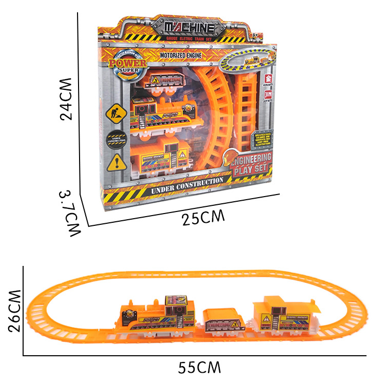 Take full boxes of DIY track cars, small trains, children's toys, small cars, electric assembly, and wholesale street stall supplies Specification drawing