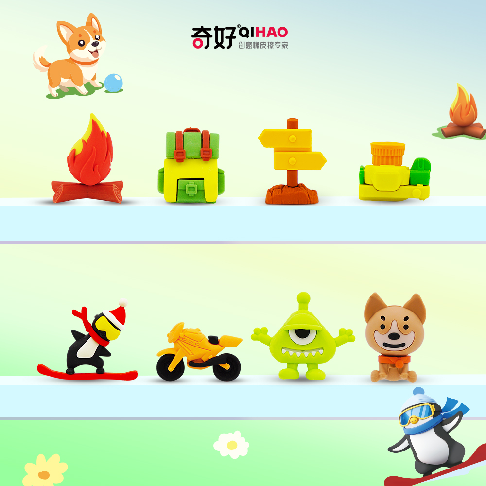 【 Qihao QHIAO】【 Eraser Manufacturer 】 Little Aviator QH-8324 Travel Eraser Specification image