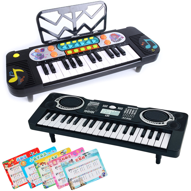 Cross-border Amazon children's toys, 37-key electronic keyboards, boys' and girls' Musical Instruments, simulation pianos, early childhood education music gifts Item Picture