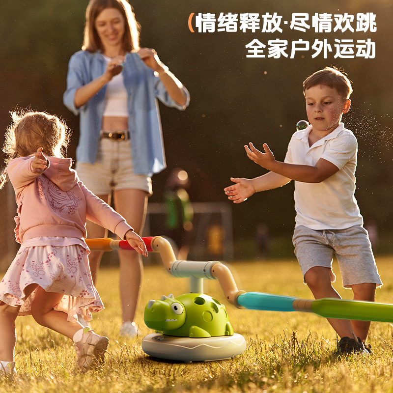 The new cross-border product, the three-in-one dinosaur sports machine, is an outdoor multi-person interactive fun sensory integration physical exertion training toy details Picture