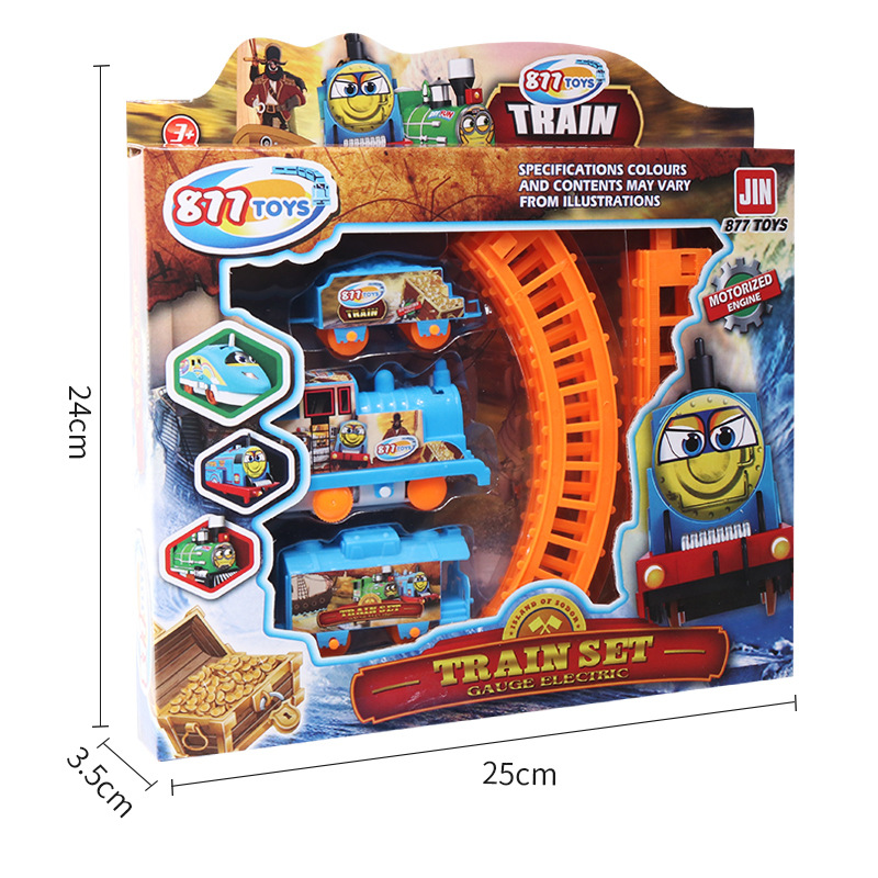 Children's electric DIY track train cartoon versatile and educational assembly track car toy sets are selling well at street stalls Application Scenario