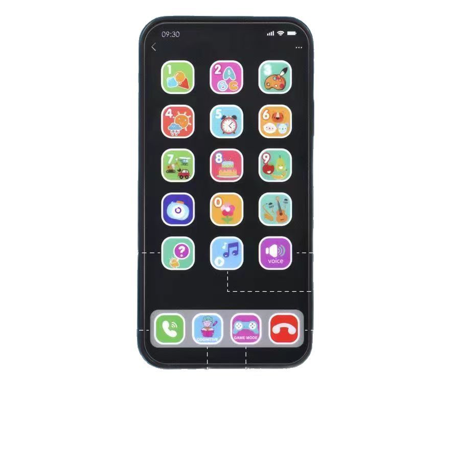 Children's simulation Apple touch screen mobile phone, infant and toddler biting, boys and girls educational early education baby phone toy model Item Picture