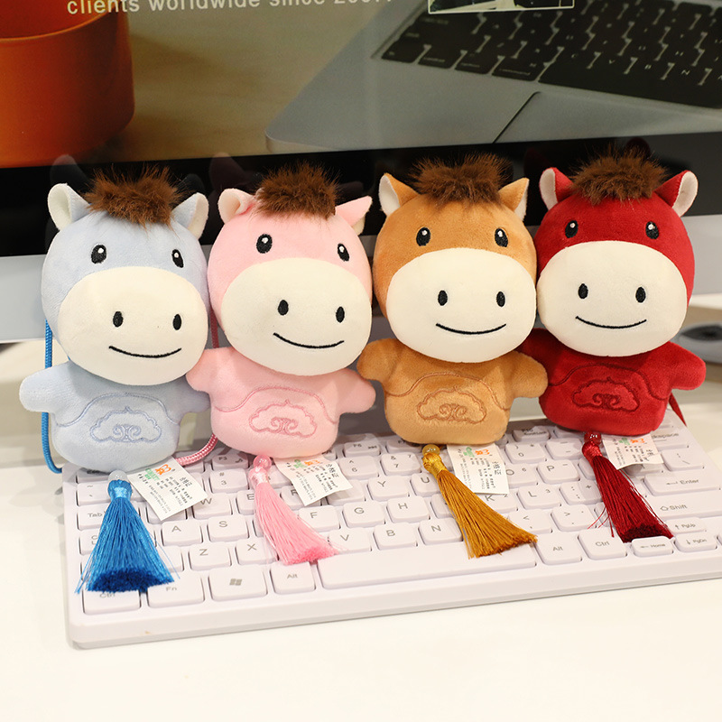 Authentic imitation of Chinese trend style pony pendants, plush toys, pony figurines, bags, pendants, keychains, mascots full figure
