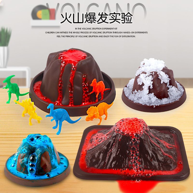 Children's science experiment cross-border toy set, student diy handmade volcanic eruption science experiment toy wholesale full figure