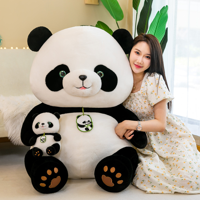 Cute national treasure - giant panda plush toy dolls, Panda Beibei dolls, commemorative gifts, mascots, street stall gifts details Picture