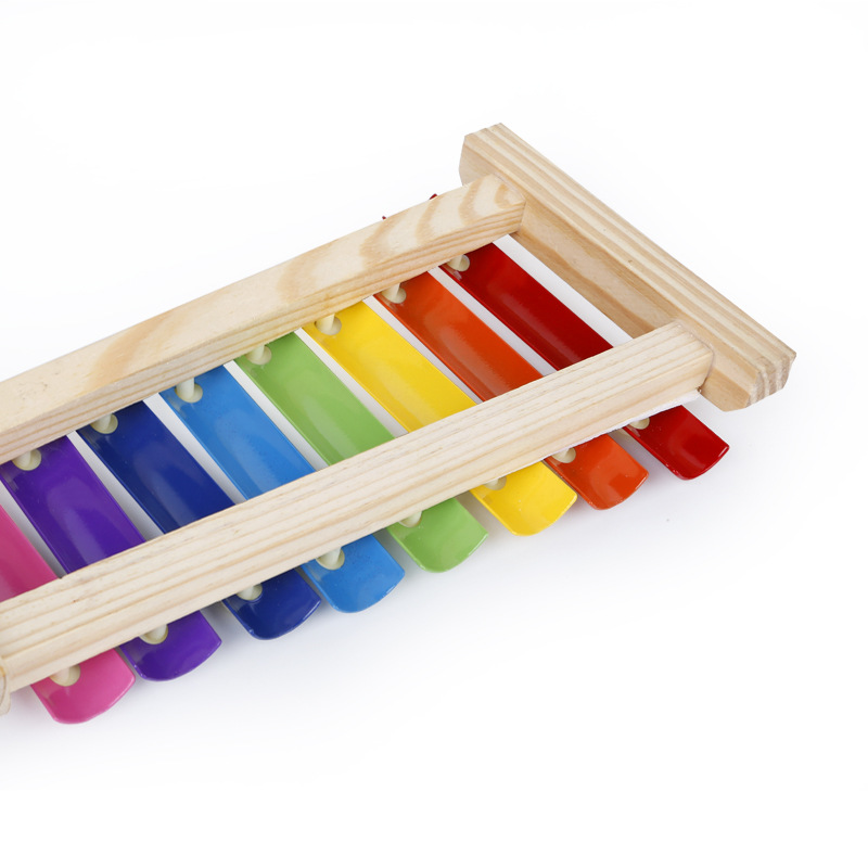 Wholesale of wooden eight-tone hand-cranked pianos for infants and toddlers, early education toys for babies, 1-2-3 years old Item Picture