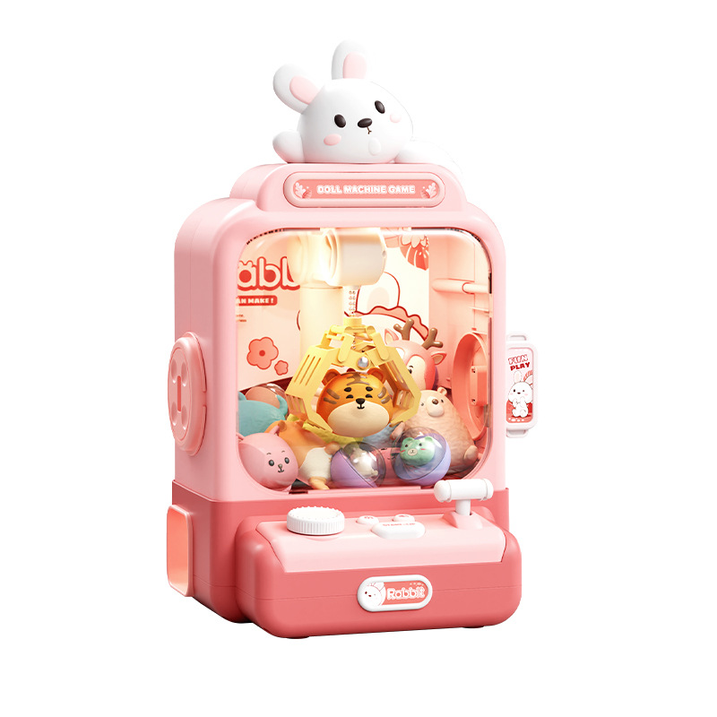 Wholesale of cross-border rabbit claw machines, children's claw machines, household dolls, boys' and girls' toys, and mini gashapon machines Item Picture