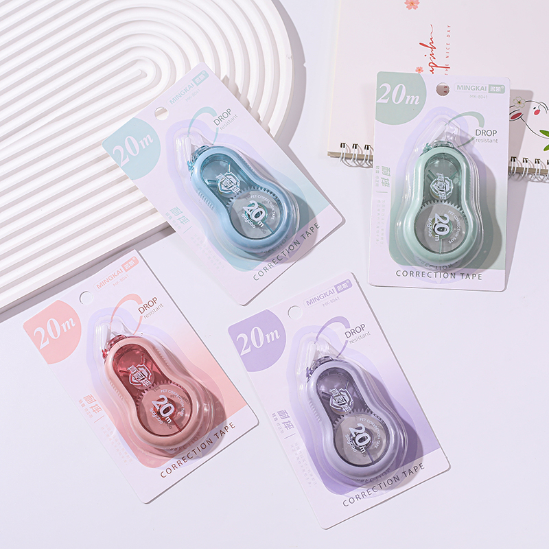 MK-8041足20米高品质修正带PET透明不断带改正带 学生专用修改带 厂家直销