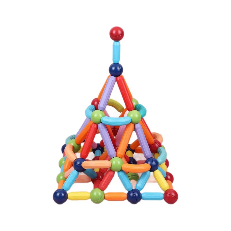 Wholesale of versatile magnetic rods, bulk building blocks, educational strong magnetic children's magnetic building blocks, magnetic assembly, early education toys Item Picture