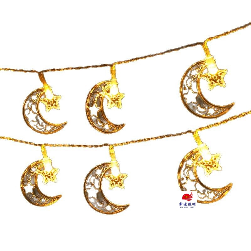 Star and moon lanterns flash, Middle Eastern Arab festival hanging lanterns, palace lanterns, bottles, star and moon castles, LED lights Item Picture