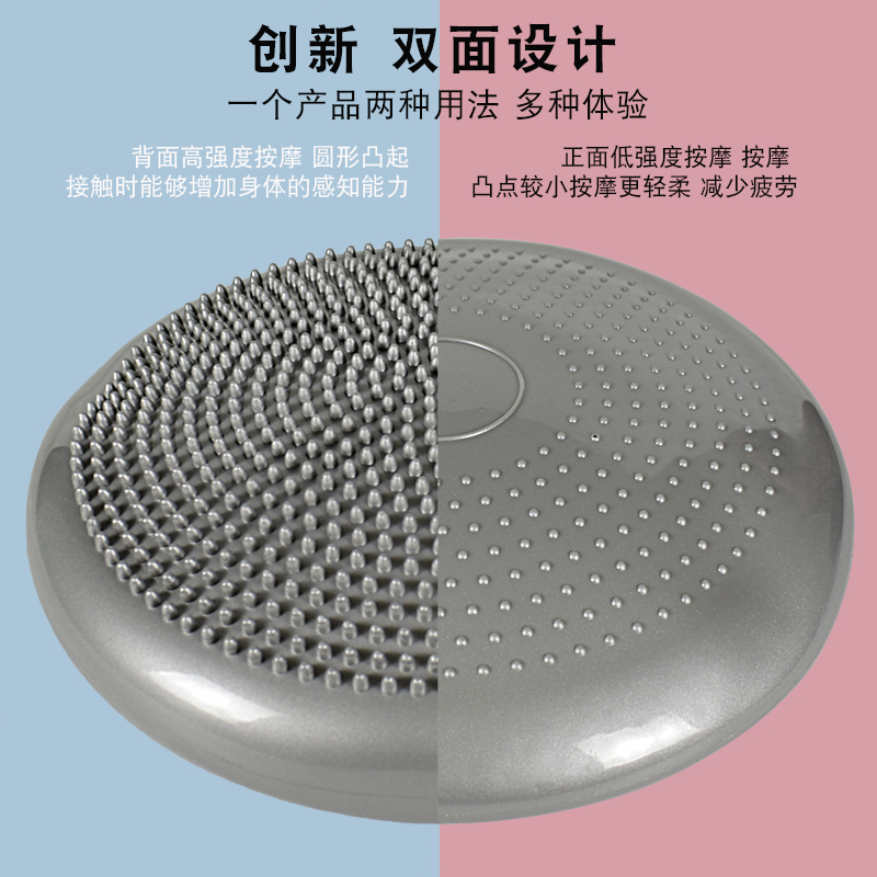 Yoga balance air cushion, fitness massage balance ball, children's sensory integration balance plate, ankle rehabilitation training balance cushion Specification image