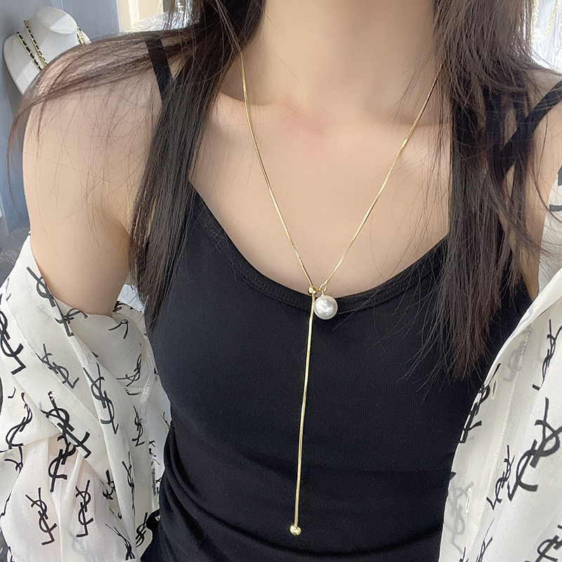 义乌厂家直销个性创意小众项链抽拉式调节时尚大气毛衣链长款饰品义乌厂家直销个性创意小众项链抽拉式调节时尚大气毛衣链长款饰品