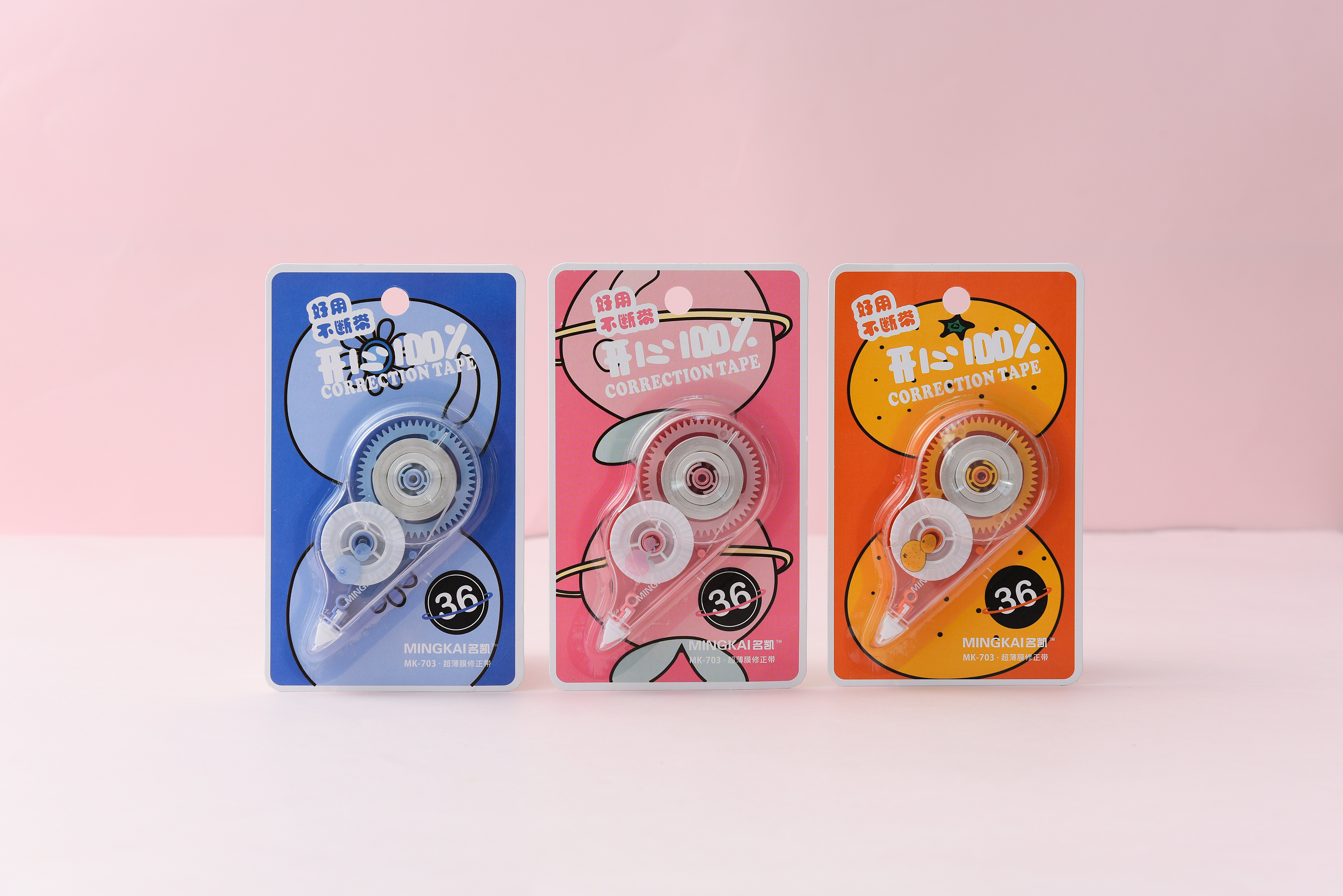 MK-703 full-meter high-quality correction tape 36 PET transparent continuous tape correction tape, student-specific correction tape factory direct sales full figure
