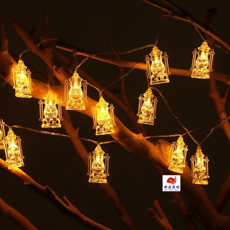 Star and moon lanterns flash, Middle Eastern Arab festival hanging lanterns, palace lanterns, bottles, star and moon castles, LED lights Specification image