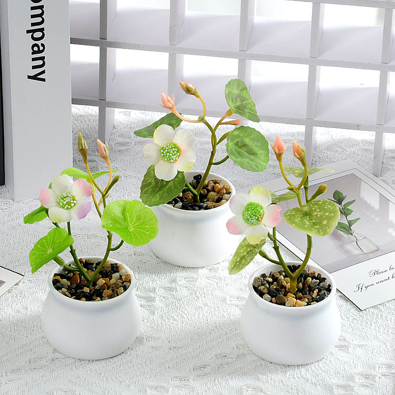 ZW仿真装饰假花小盆栽塑料仿真花盆景茶几办公桌桌摆厨卫装饰小清新