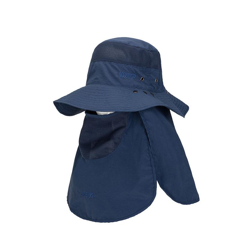 Men's wide-brimmed hat, straw hat, summer outdoor sun protection, breathable, hiking, mountain climbing, fishing, multi-functional professional fisherman's hat, professional hat Specification drawing