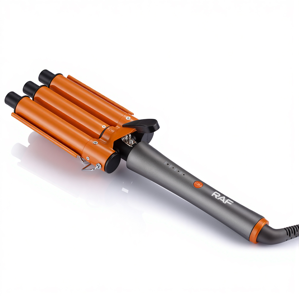 RAF European Standard cross-border three-tube curling iron, small curling iron three-tube, water wave three-tube electric curling iron, egg roll stick bubble Item Picture