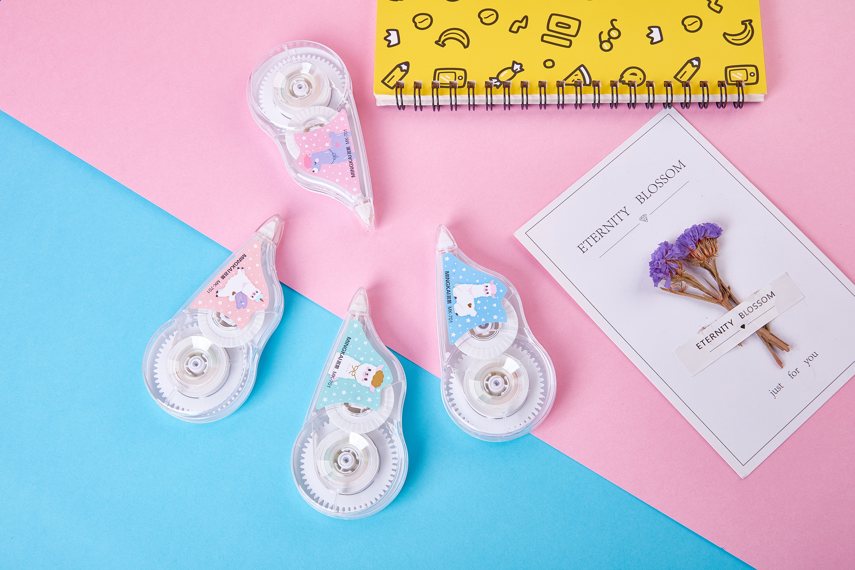 MK-701 High-quality alpaca regular correction tape 36 ultra-thin film PET transparent film, easy to use, continuous student special, factory direct sales Application Scenario