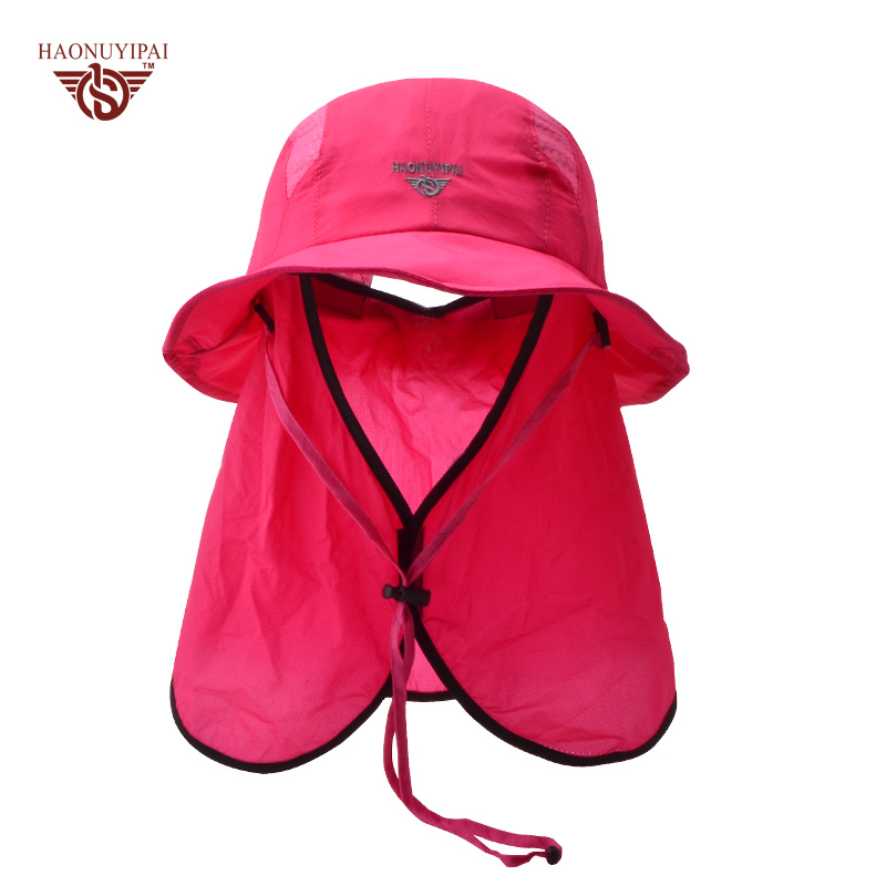 Men's straw hat with a brim, summer professional hat, fishing, outdoor cycling, face protection, UV protection and breathable fisherman's hat Item Picture