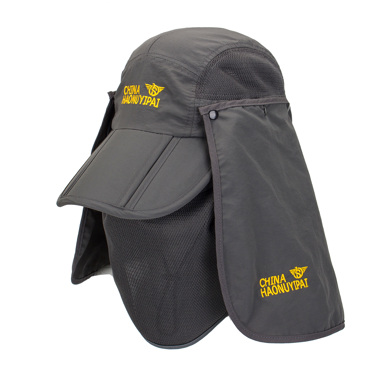 Men's straw hat, full cap, brim, front cap, outdoor spring and summer cycling, windproof, sun-proof, face protection, fishing, UV protection, professional cap Application Scenario
