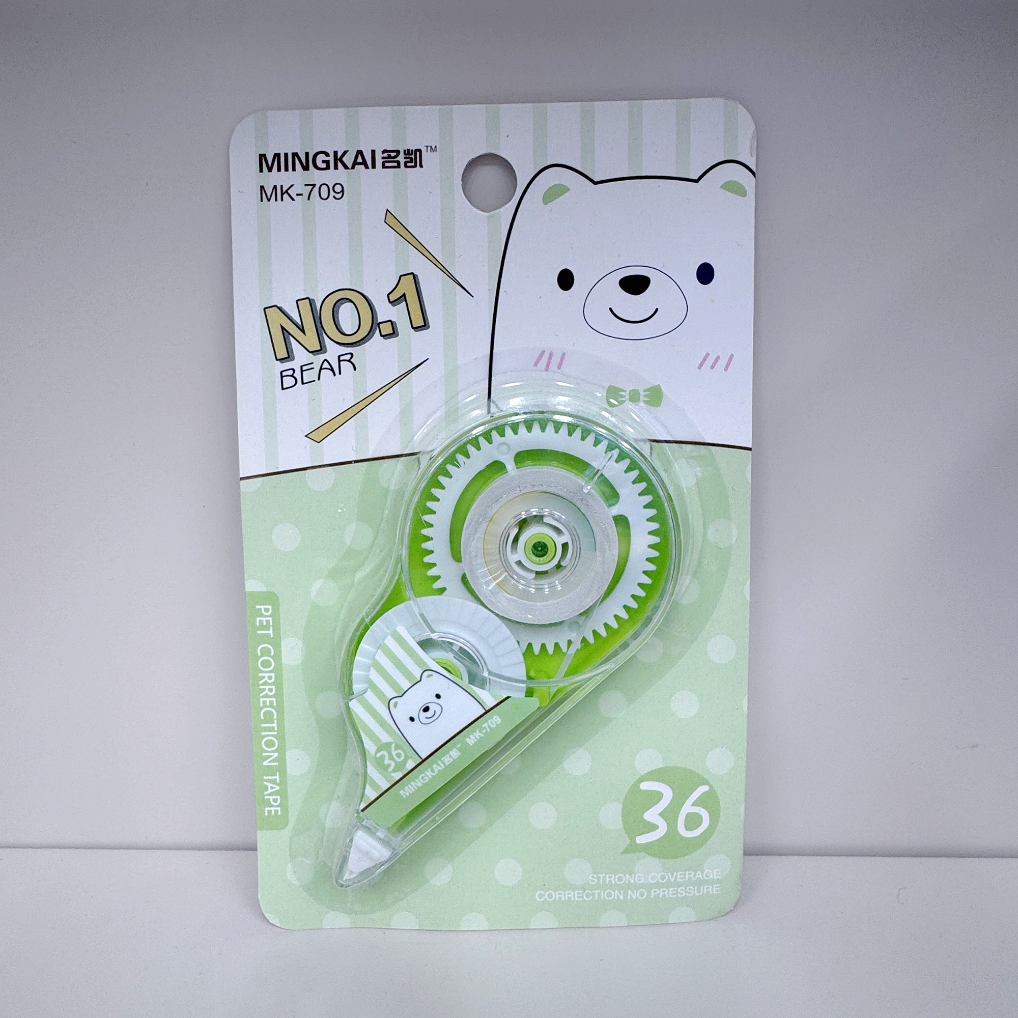 MK-709 full-meter high-quality correction tape 36 PET transparent continuous tape correction tape, student-specific correction tape factory direct sales Specification drawing