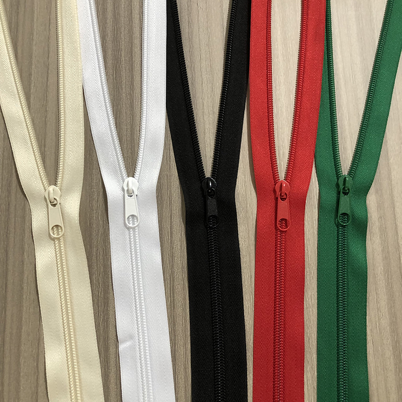 批发3号5号高档尼龙拉链码装背包书包箱包沙发拉链人纹加厚多颜色
