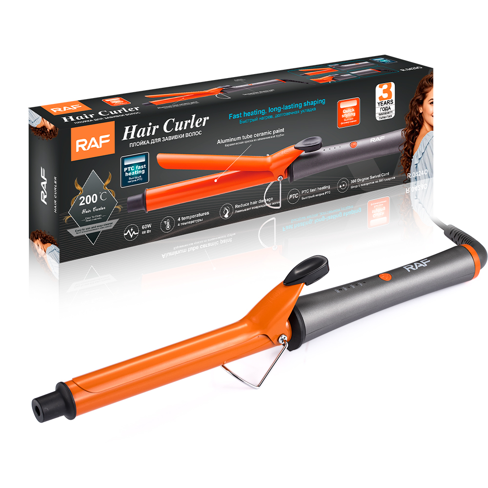 RAF European-style temperature-adjustable curling iron, straightener, ceramic clamp, 4-position adjustment, suitable for both straightening and curling, with built-in bangs Application Scenario