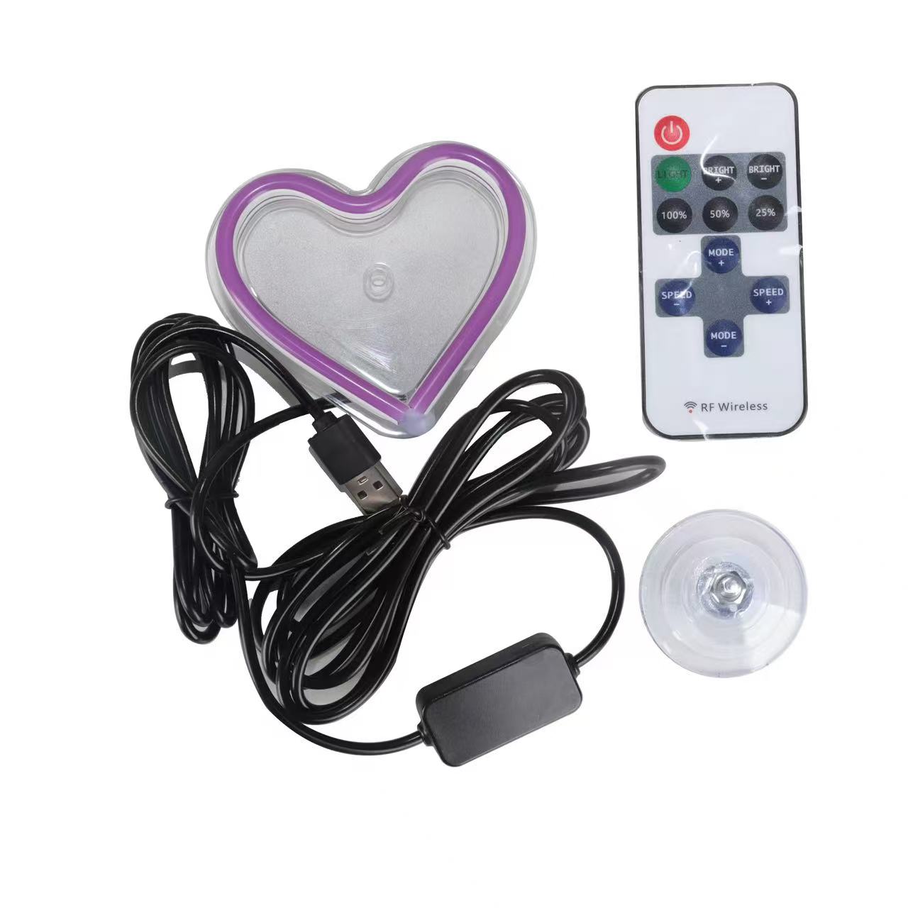 Automobile LED lights, decorative lights, USB color lights, glass translucent lights, interior decorative lights full figure