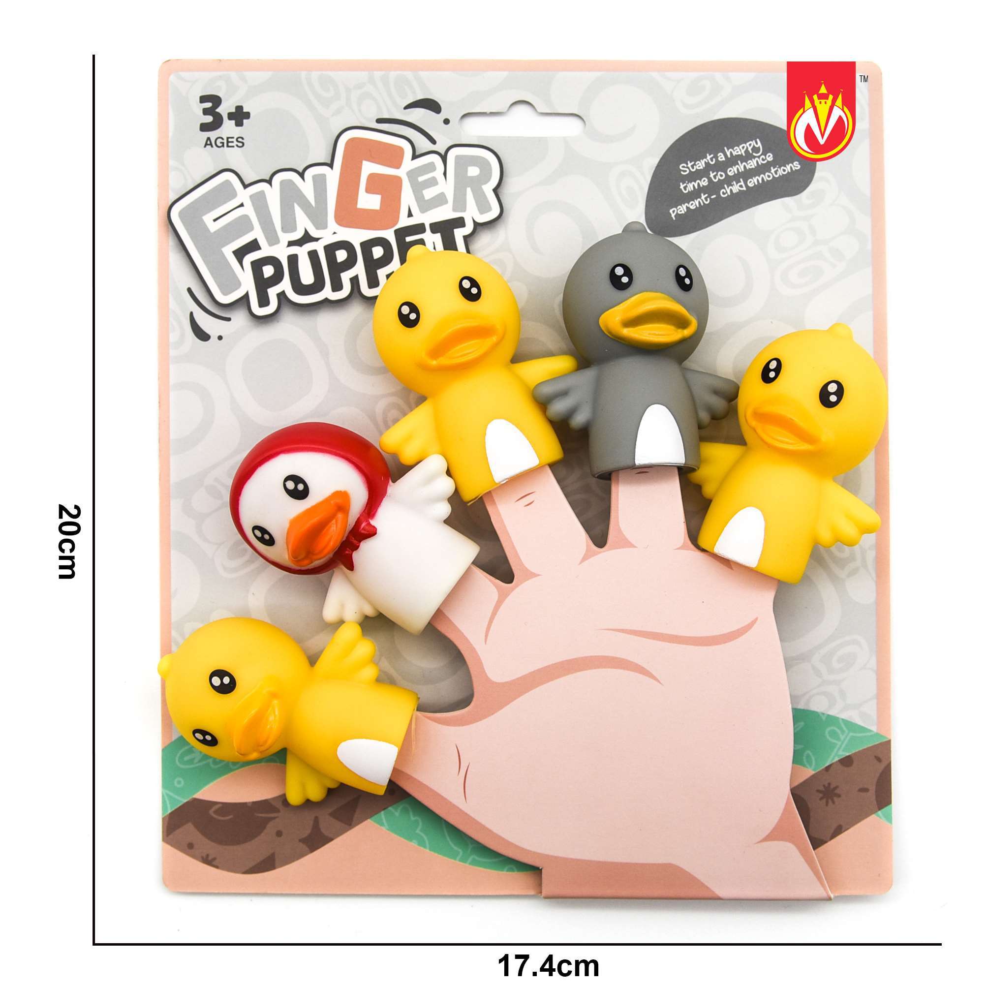 TG71424 Duck Finger Doll Animal Finger Doll Educational Hand Doll Toy Children and Babies Soothing Finger Doll Set Specification image