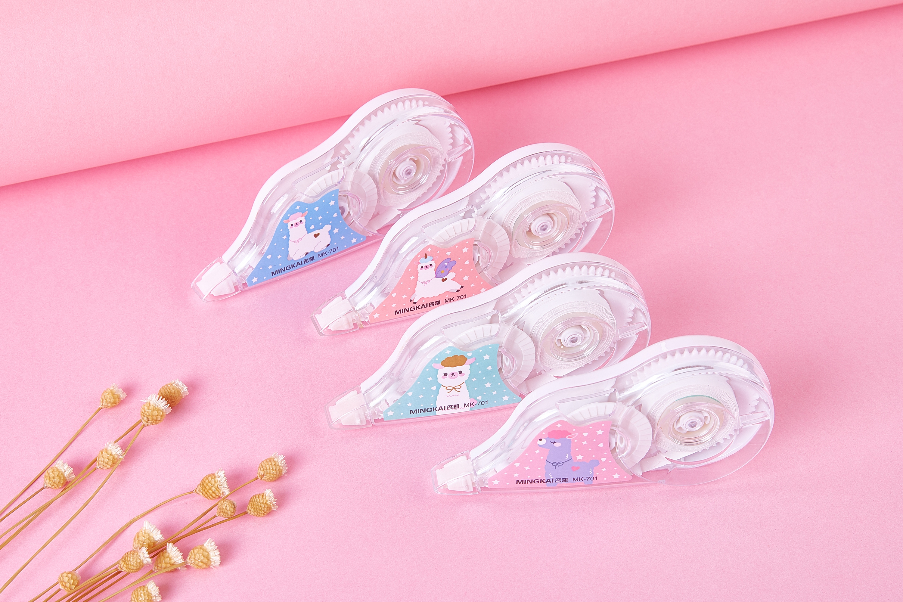 MK-701 High-quality alpaca regular correction tape 36 ultra-thin film PET transparent film, easy to use, continuous student special, factory direct sales details Picture