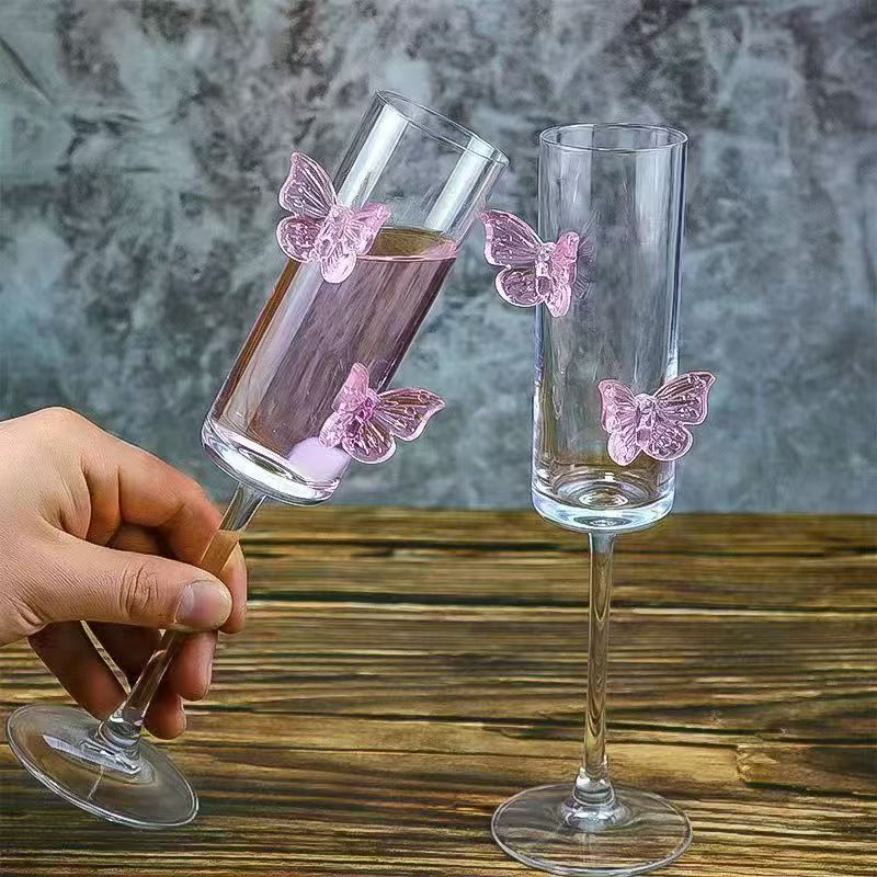 高酒杯工艺蝴蝶高酒杯