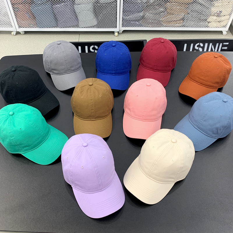 Multi-color distressed washed baseball cap, retro style, versatile baseball cap, unisex casual sun hat full figure