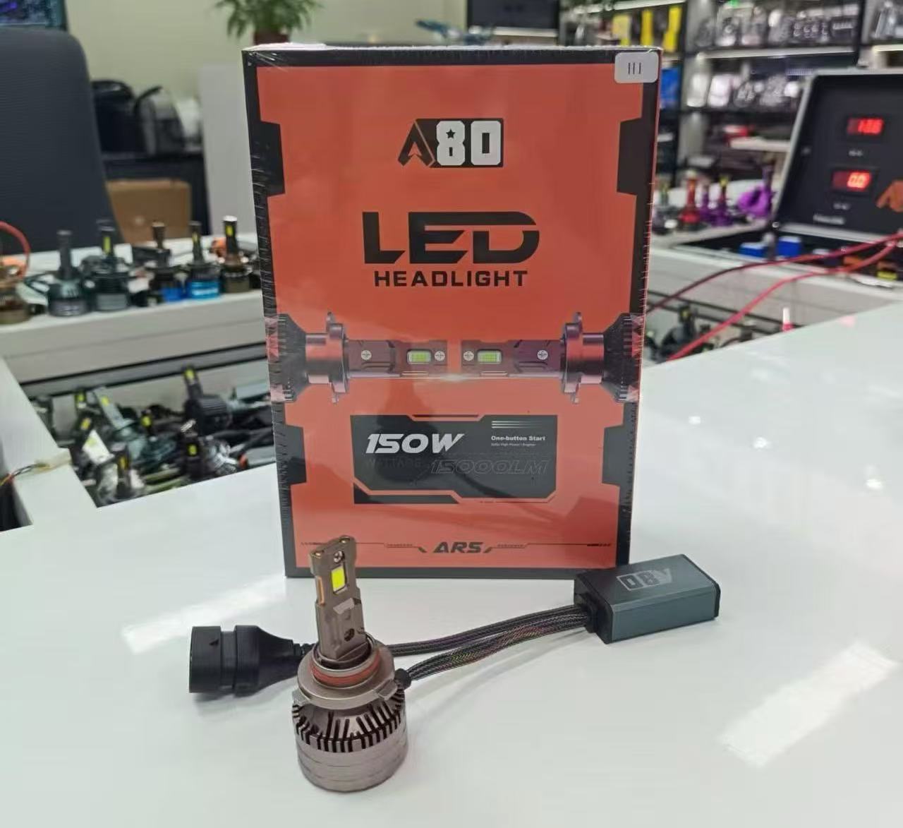 A80 automotive LED headlights, high beams, spotlights, 150W spotlights, H1, H11, H4 high-power high beams pic 9