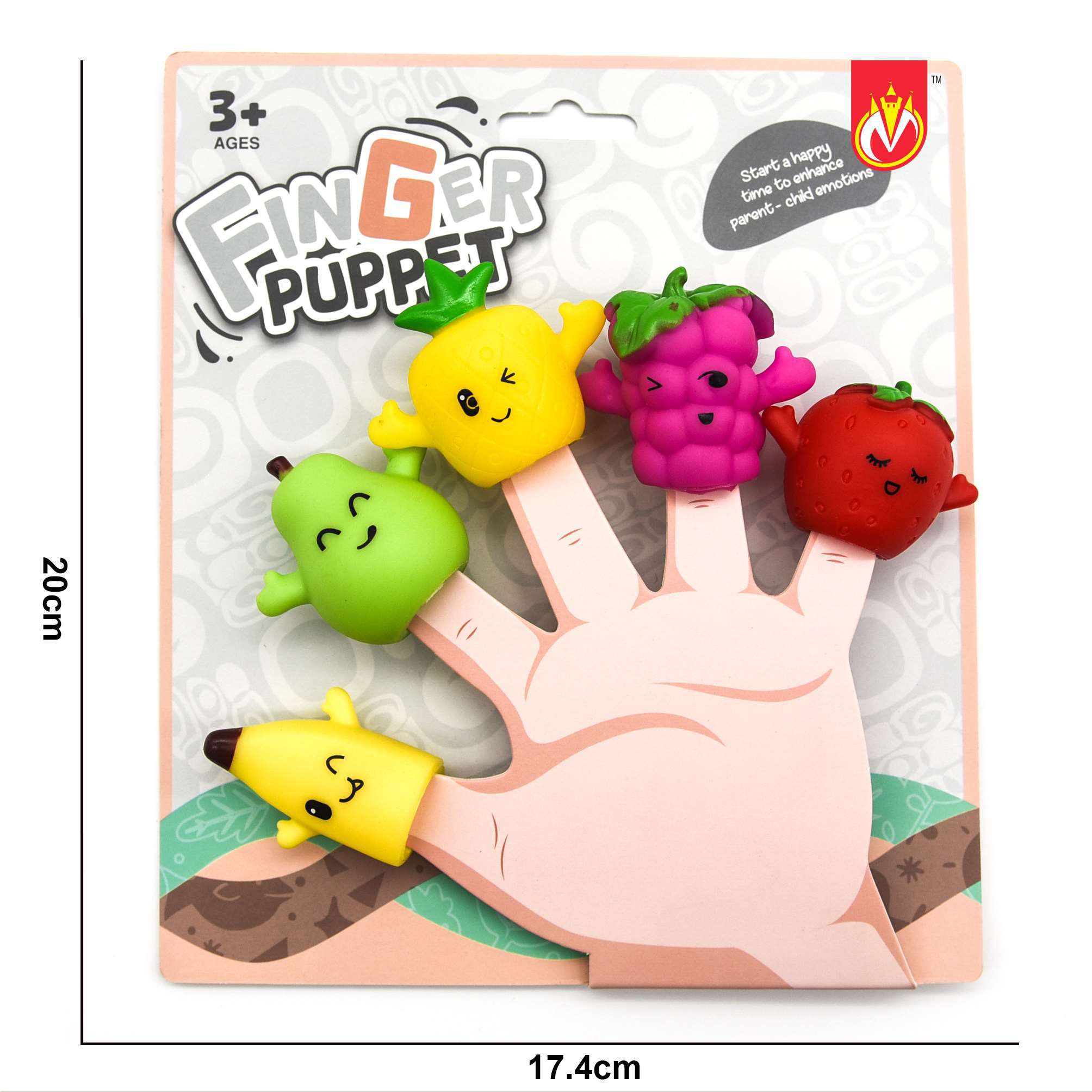 TG71493 Fruit Finger Doll Parent-Child Interactive Finger Doll, educational early childhood hand doll set, baby comfort hand doll toy Application Scenario