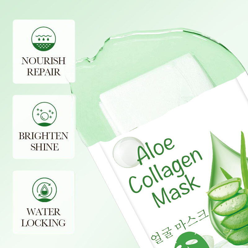 Dear she Aloe Vera Essence Hydrating, Moisturizing, Nourishing and rejuvenating Facial Mask for cross-border factory hot sales, customizable Specification drawing